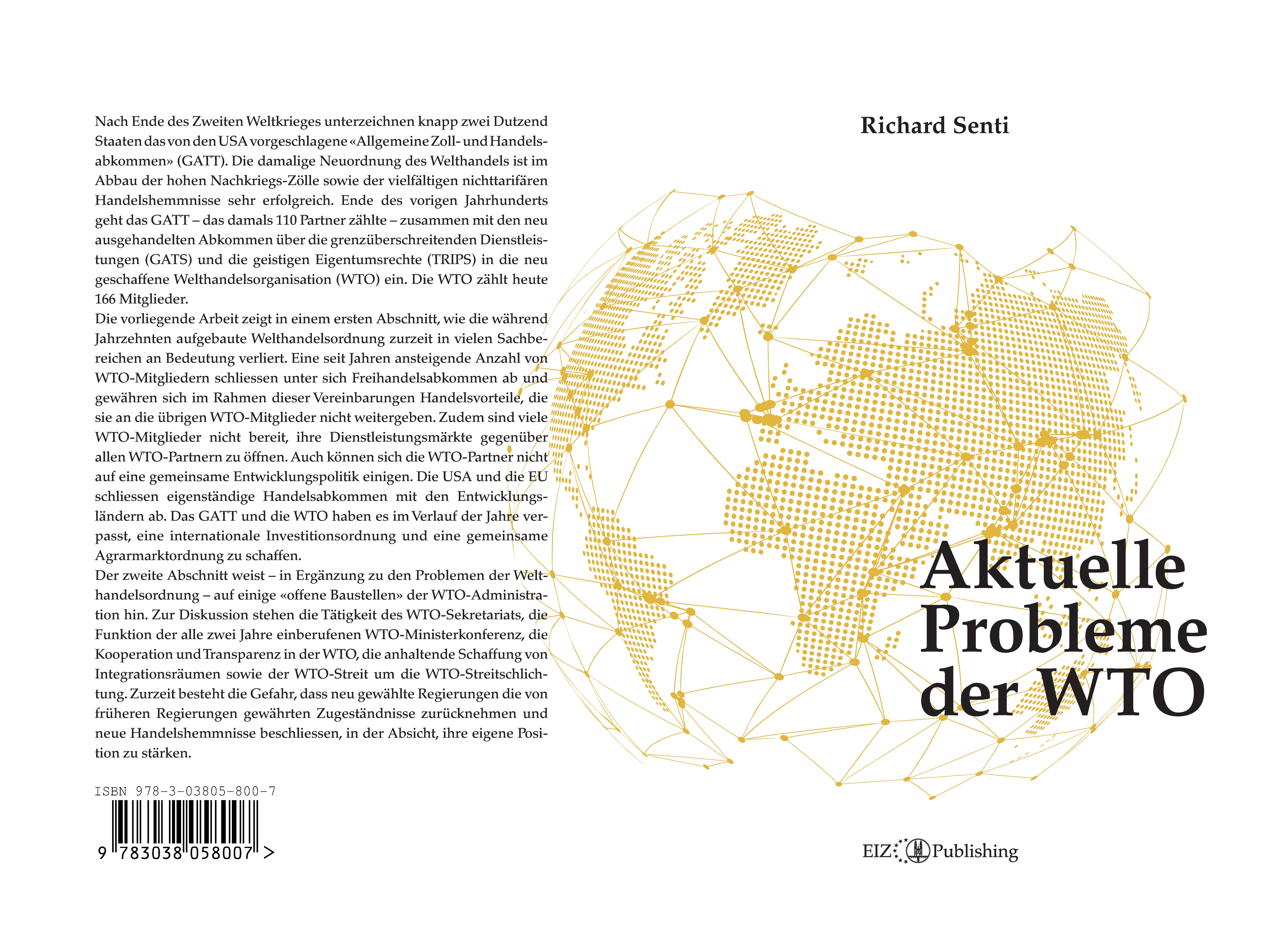 Gesamtes Coverbild Aktuelle Probleme der WTO