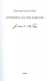 Vorderes Coverbild Hymnen an die Kirche