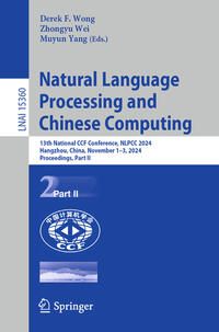Vorderes Coverbild Natural Language Processing and Chinese Computing