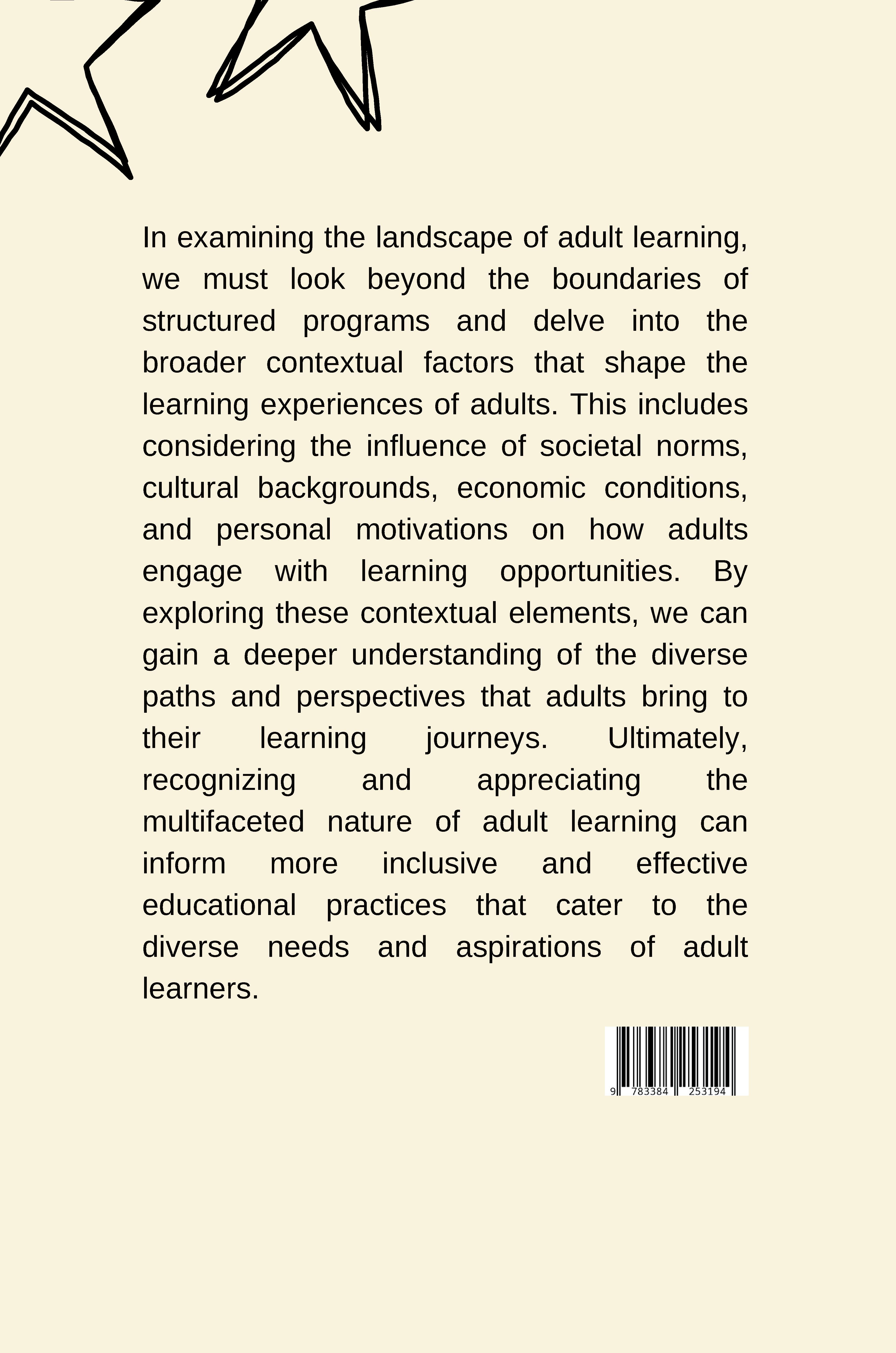 Rückseitencover Beyond the Program: The Contextual Landscape of Adult Learning