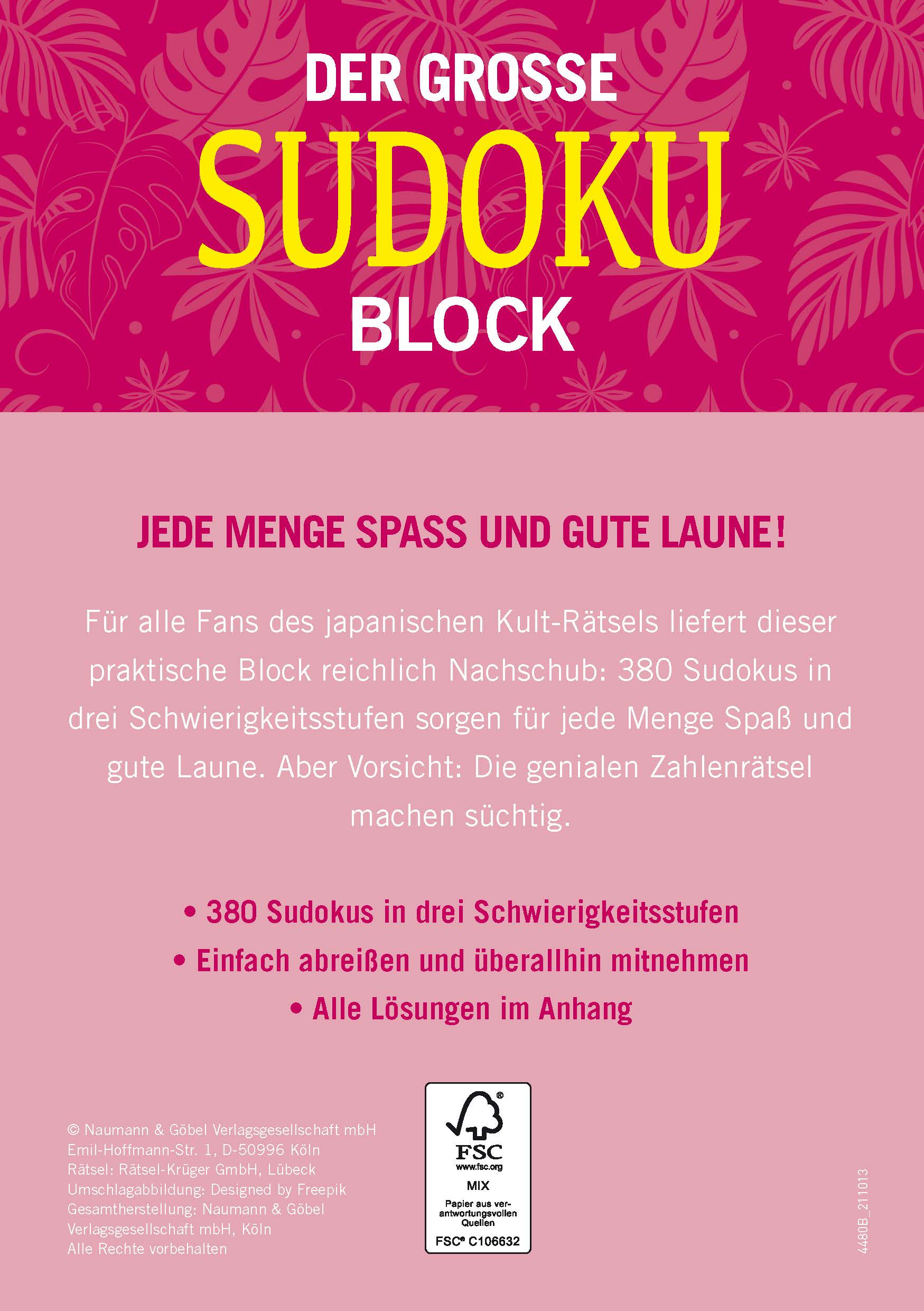 Rückseitencover Der große Sudokublock Band 6