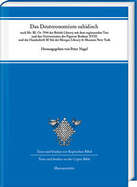 Vorderes Coverbild Das Deuteronomium sahidisch
