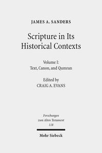 Vorderes Coverbild Scripture in Its Historical Contexts
