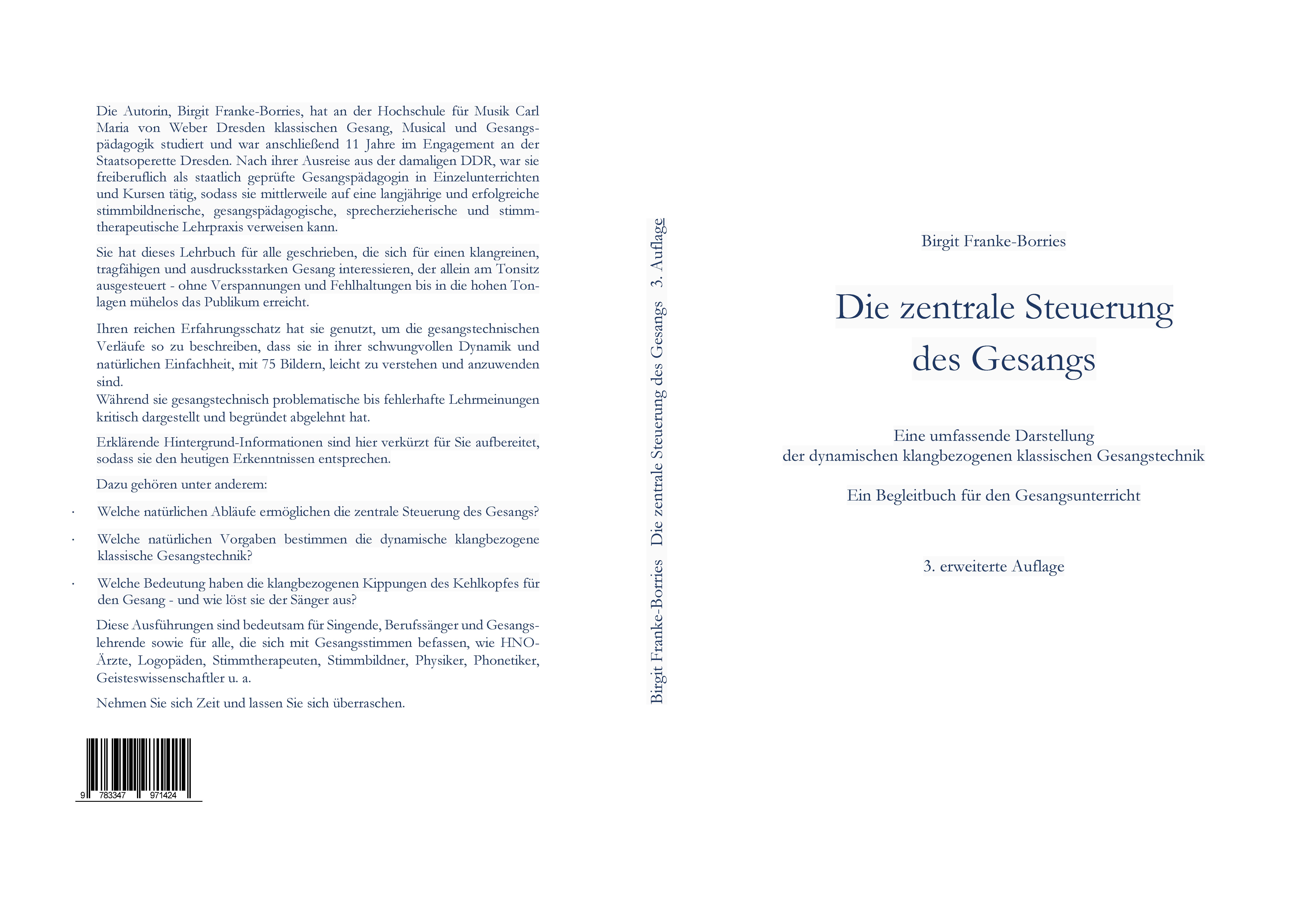 Gesamtes Coverbild Die zentrale Steuerung des Gesangs