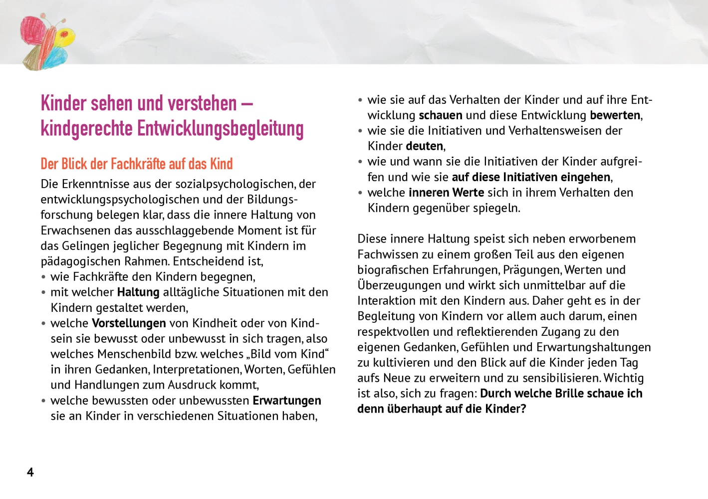 Beispielinhalt (Bild) Kindliche Entwicklung verstehen und begleiten