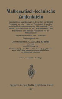 Vorderes Coverbild Mathematisch-technische Zahlentafeln