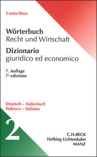 Vorderes Coverbild Wörterbuch Recht und Wirtschaft Deutsch - Italienisch
