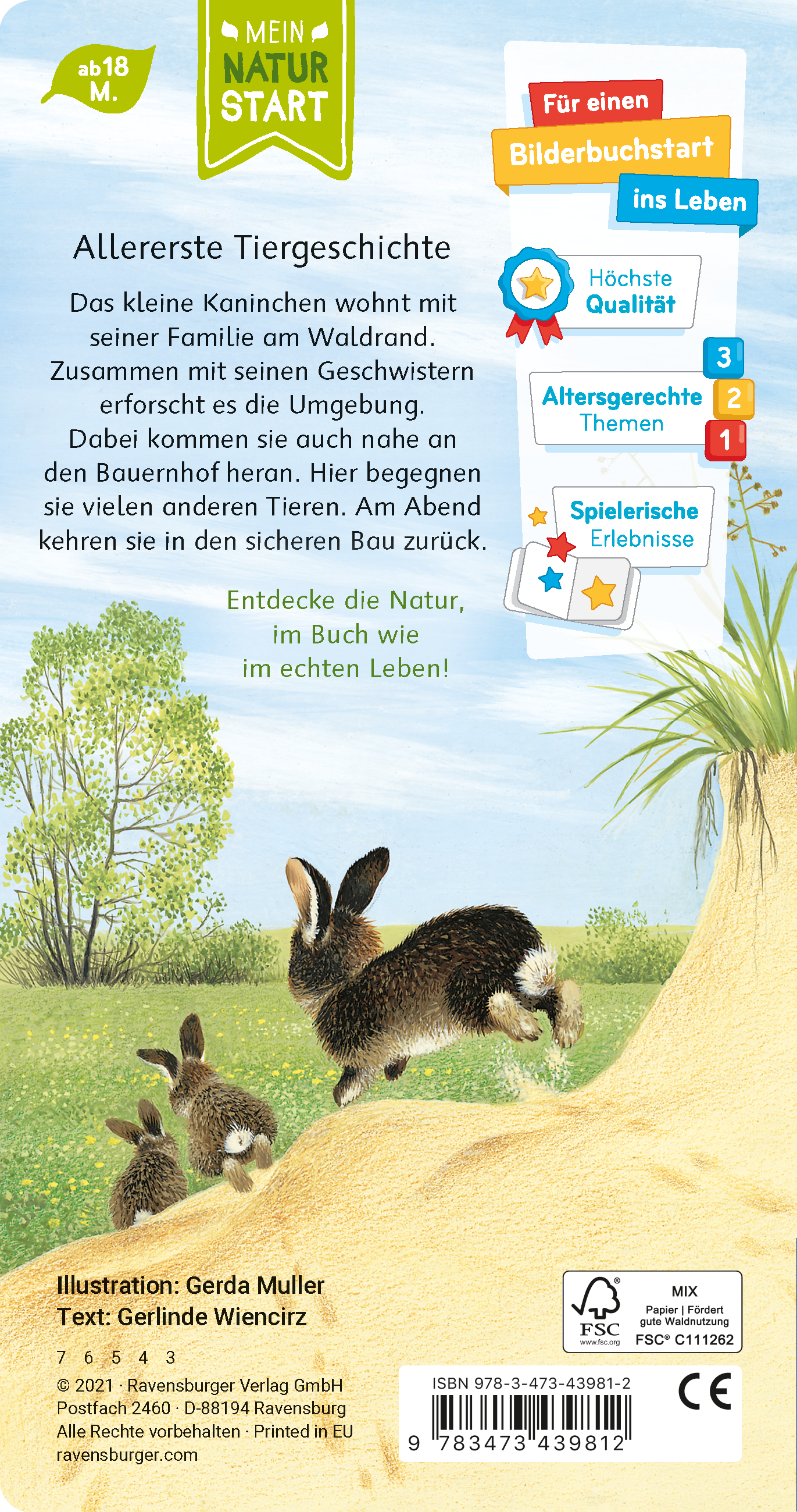 Rückseitencover Ich bin das kleine Kaninchen