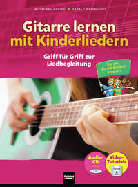 Vorderes Coverbild Gitarre lernen mit Kinderliedern