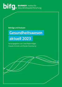 Vorderes Coverbild BARMER Gesundheitswesen aktuell 2023