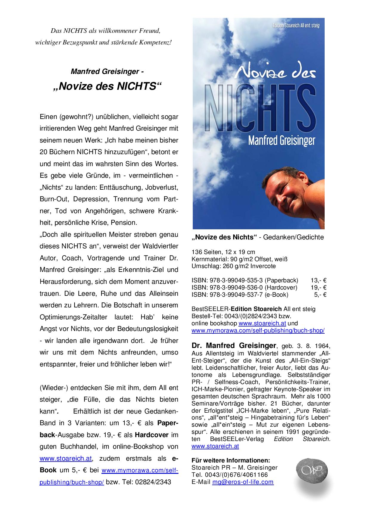 Beispielinhalt (Bild) "Novize des Nichts"