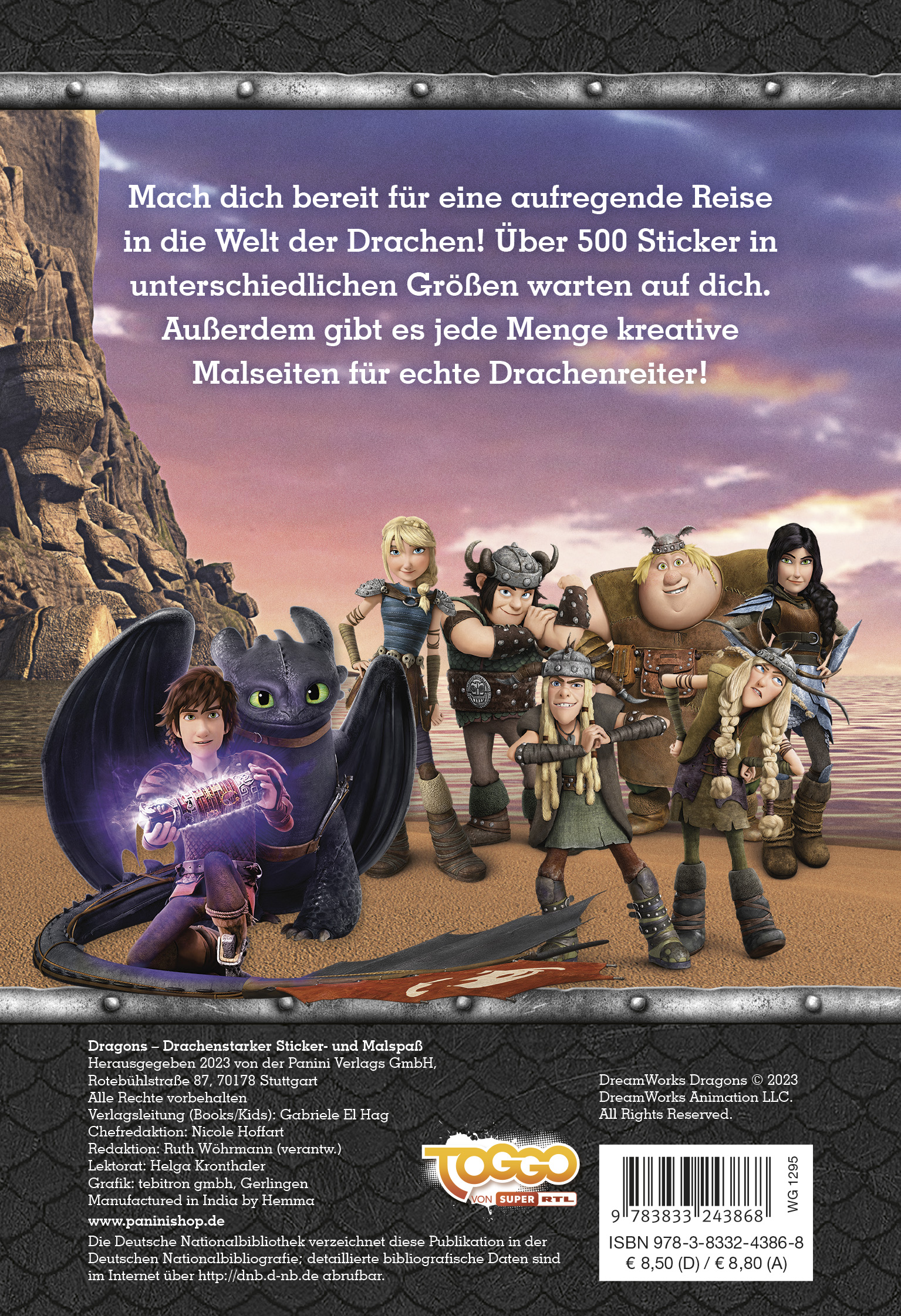 Rückseitencover Dragons: Drachenstarker Sticker- und Malspaß