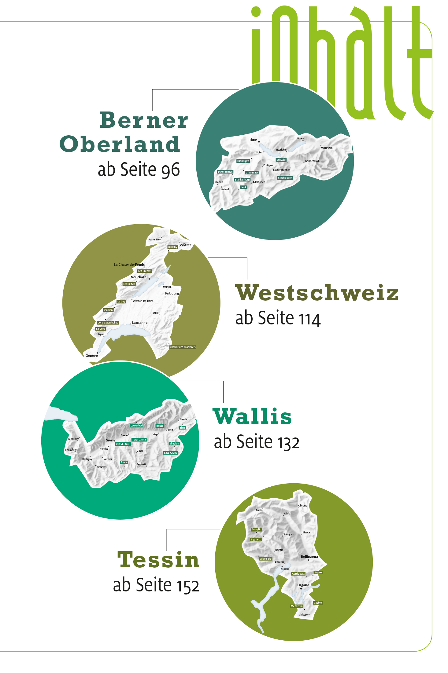 Beispielinhalt (Bild) Kümmerly+Frey Erlebnis Schweiz Wandern in unberührter Natur - Wanderführer