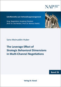 Vorderes Coverbild The Leverage Effect of Strategic Behavioral Dimensions in Multi-Channel Negotiations