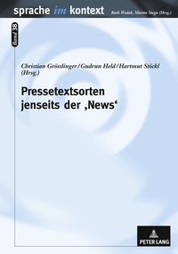Vorderes Coverbild Pressetextsorten jenseits der ‘News’