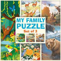 Vorderes Coverbild My Family Puzzle - Set of 3 - Jungle, Flowers, Northern Wildlife