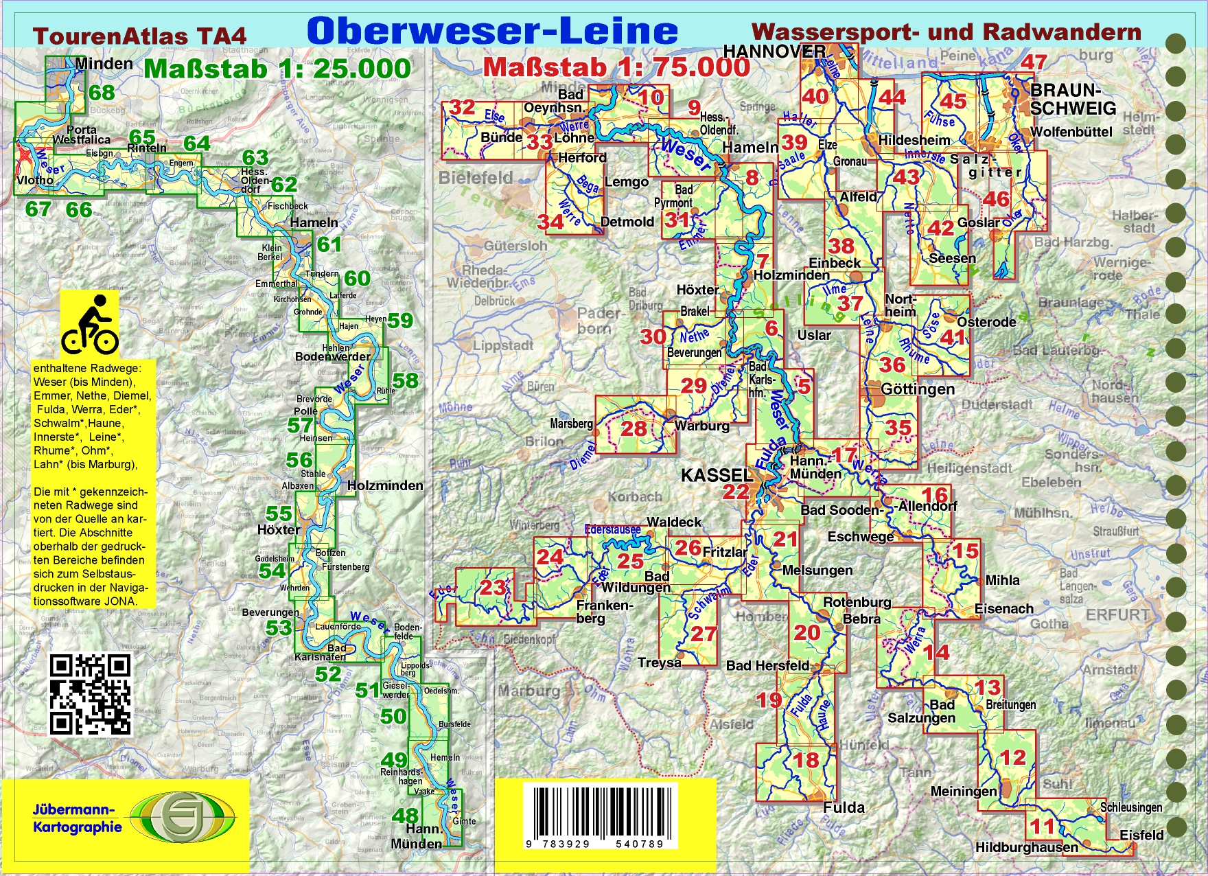Rückseitencover TourenAtlas TA4 Oberweser-Leine