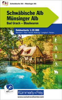 Vorderes Coverbild Kümmerly+Frey Outdoorkarte Deutschland 42 Schwäbische Alb, Münsinger Alb 1:35.000