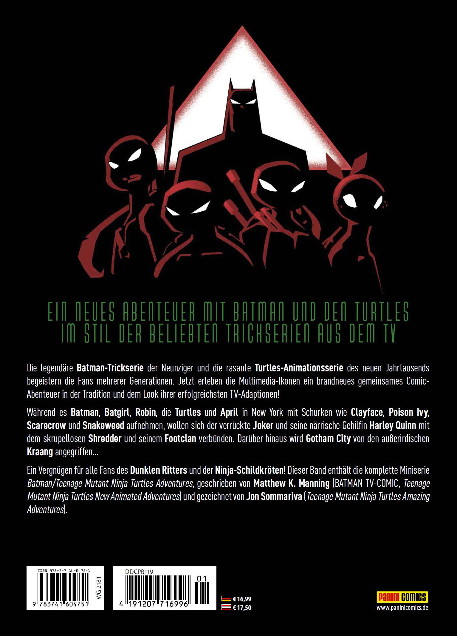 Rückseitencover Batman Adventures/Teenage Mutant Ninja Turtles