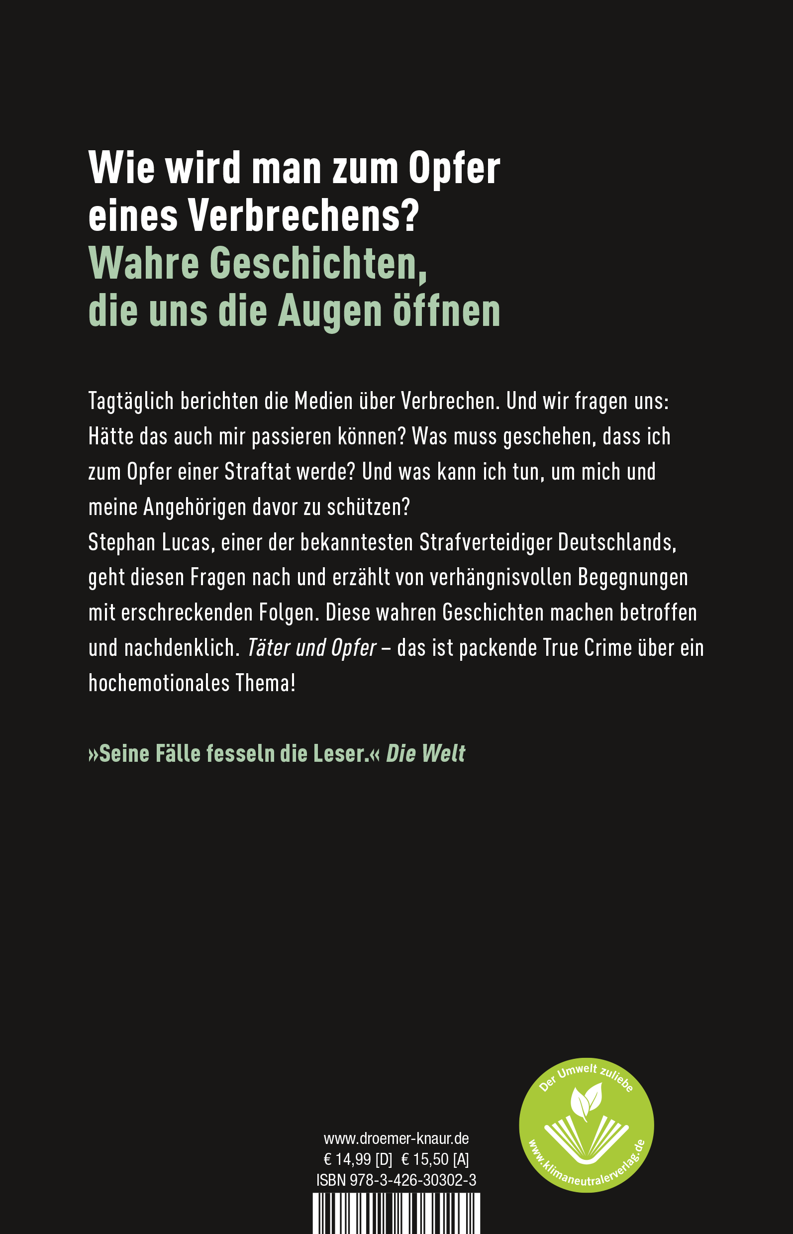 Rückseitencover Täter und Opfer