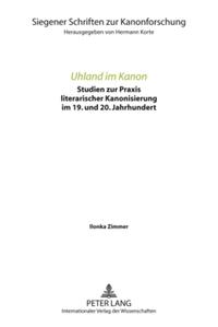 Vorderes Coverbild Uhland im Kanon