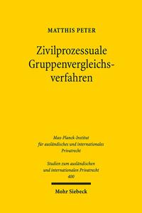 Vorderes Coverbild Zivilprozessuale Gruppenvergleichsverfahren