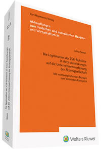 Vorderes Coverbild Die Legitimation der CSR-Richtlinie in ihren Auswirkungen auf die Unternehmesverfassung der Aktiengesellschaft