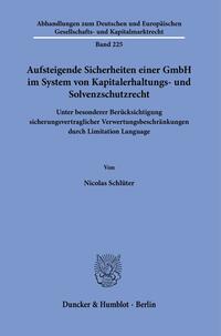 Vorderes Coverbild Aufsteigende Sicherheiten einer GmbH im System von Kapitalerhaltungs- und Solvenzschutzrecht.