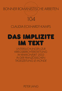 Vorderes Coverbild Das Implizite im Text