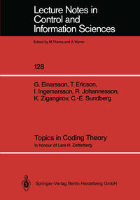 Vorderes Coverbild Topics in Coding Theory