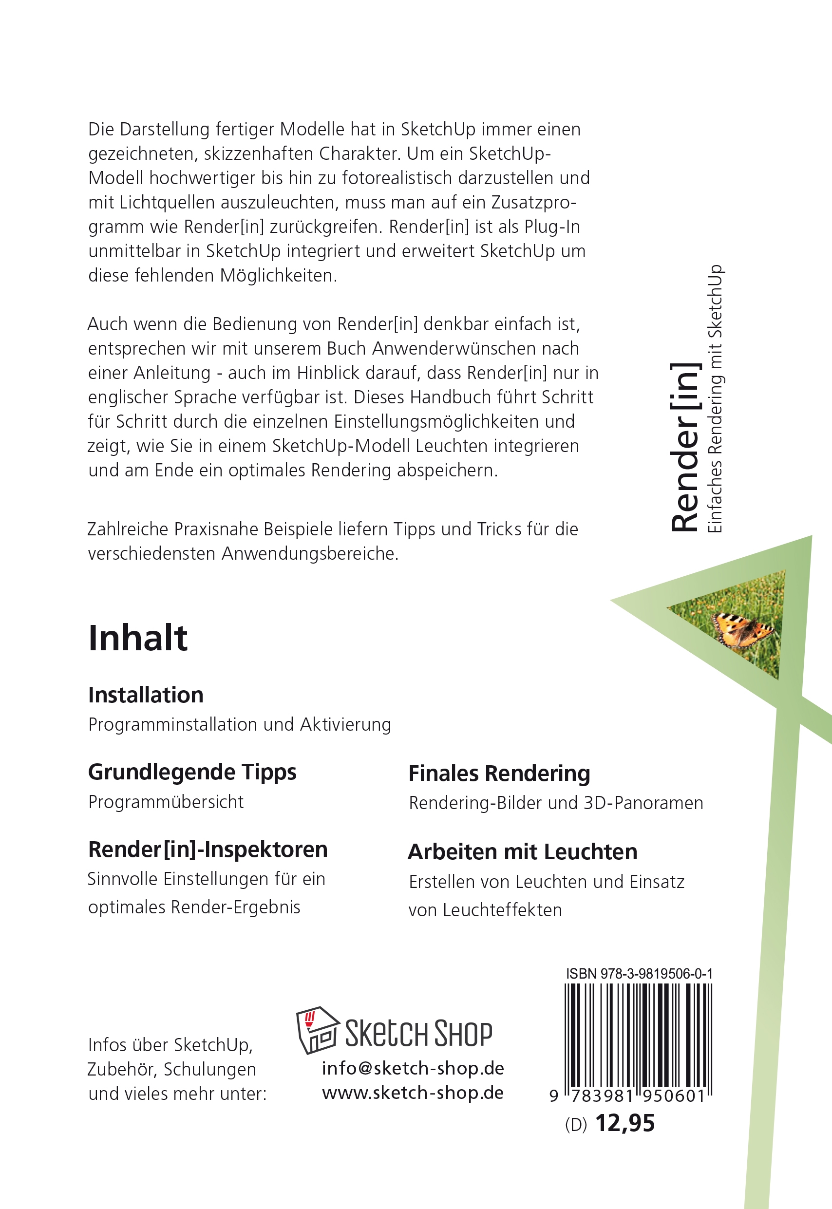 Rückseitencover Render[in] - Einfaches Rendering mit SketchUp