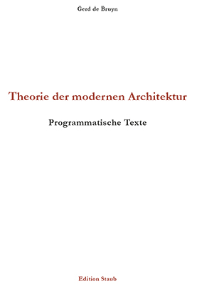 Rückseitencover Theorie der modernen Architektur