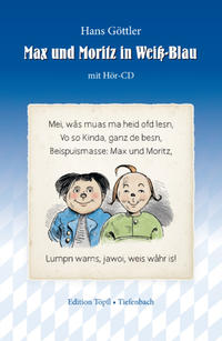 Vorderes Coverbild Max und Moritz in Weiß-Blau