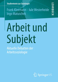 Vorderes Coverbild Arbeit und Subjekt