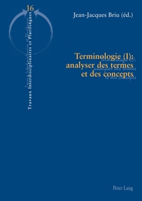 Vorderes Coverbild Terminologie (I) : analyser des termes et des concepts