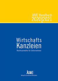Vorderes Coverbild JUVE Handbuch Wirtschaftskanzleien 2020/2021