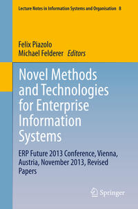 Vorderes Coverbild Novel Methods and Technologies for Enterprise Information Systems