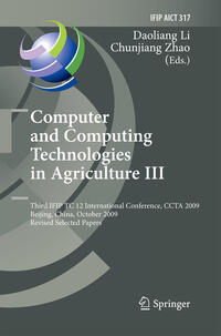 Vorderes Coverbild Computer and Computing Technologies in Agriculture III