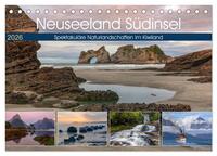 Vorderes Coverbild Neuseeland Südinsel - Spektakuläre Naturlandschaften im Kiwiland (Tischkalender 2026 DIN A5 quer), CALVENDO Monatskalender