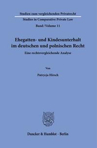 Vorderes Coverbild Ehegatten- und Kindesunterhalt im deutschen und polnischen Recht.