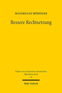Vorderes Coverbild Bessere Rechtsetzung