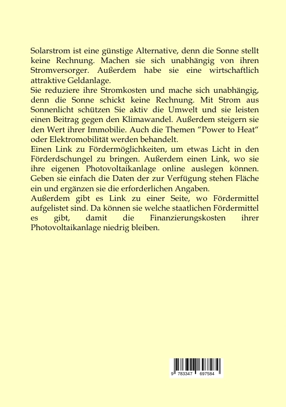 Rückseitencover Photovoltaik - ABC