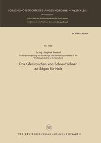 Vorderes Coverbild Das Gleitstauchen von Schneidzähnen an Sägen für Holz