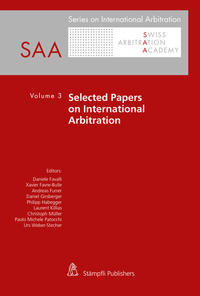 Vorderes Coverbild Selected Papers on International Arbitration Volume 3