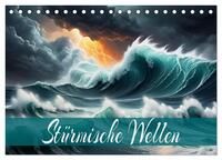 Vorderes Coverbild Stürmische Wellen (Tischkalender 2025 DIN A5 quer), CALVENDO Monatskalender