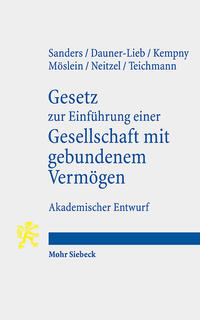 Vorderes Coverbild Gesetz zur Einführung einer Gesellschaft mit gebundenem Vermögen