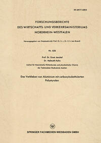 Vorderes Coverbild Das Verkleben von Aluminium mit carboxylsubstituierten Polystyrolen
