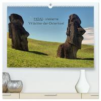 Vorderes Coverbild MOAI - steinerne Wächter der Osterinsel (hochwertiger Premium Wandkalender 2025 DIN A2 quer), Kunstdruck in Hochglanz
