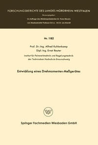 Vorderes Coverbild Entwicklung eines Drehmomenten-Meßgerätes
