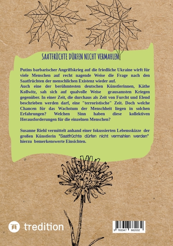 Rückseitencover Saatfrüchte dürfen nicht vermahlen werden